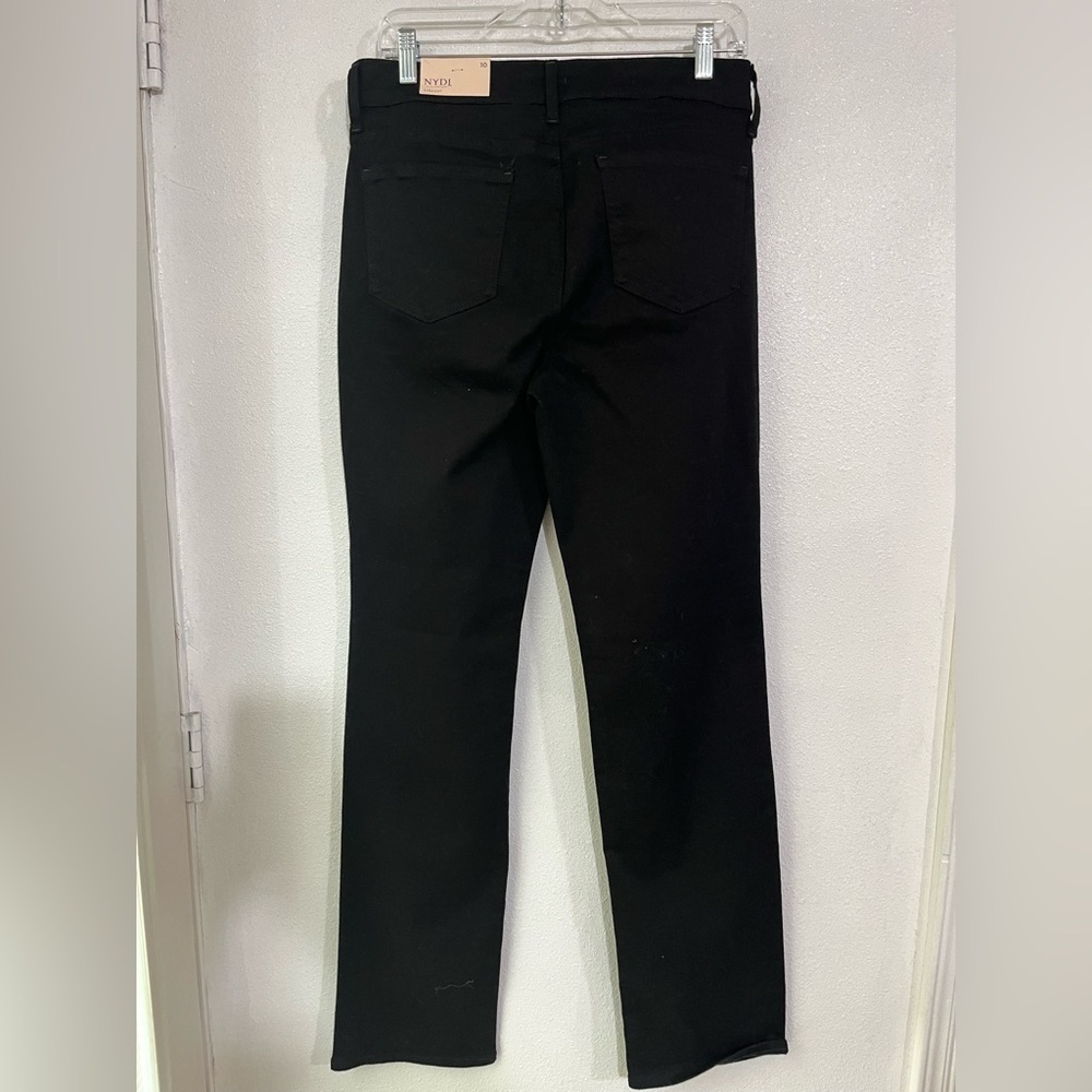 NYDJ Sz 10 Marilyn State, NWT Black Straight, Stretch, Pants Work Play career - Picture 3 of 6
